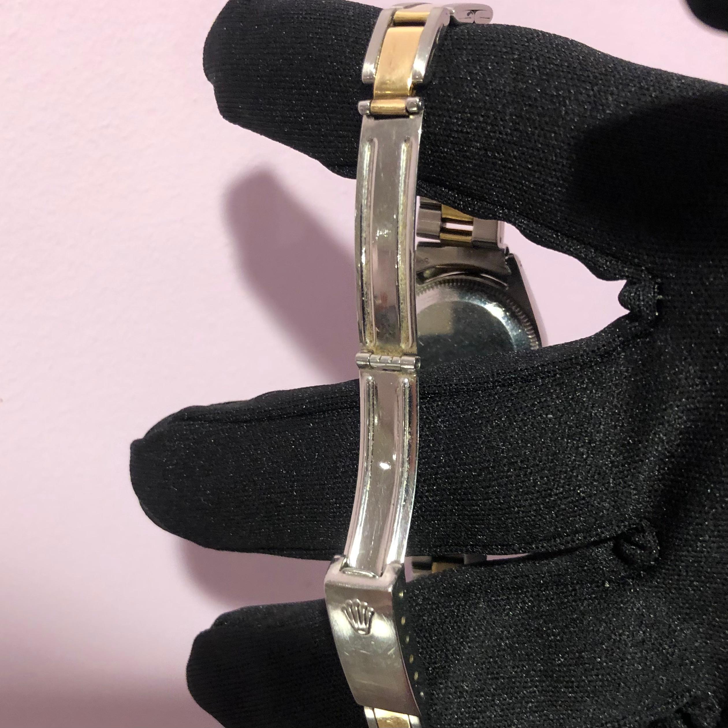 Rolex Oyster Perpetual 6517 Bicolor 14k Lady Date 26mm Oro en venta 3