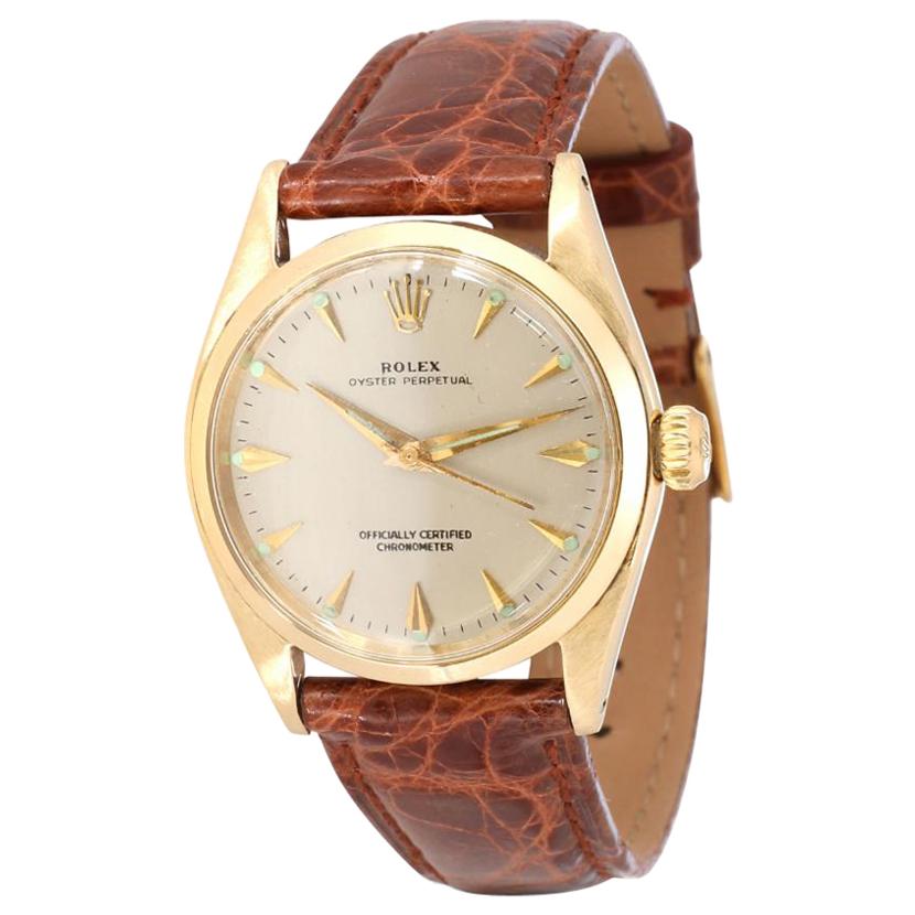 Rolex Oyster Perpetual 6548 Unisex Watch in 14 Karat White Gold/Yellow Gold