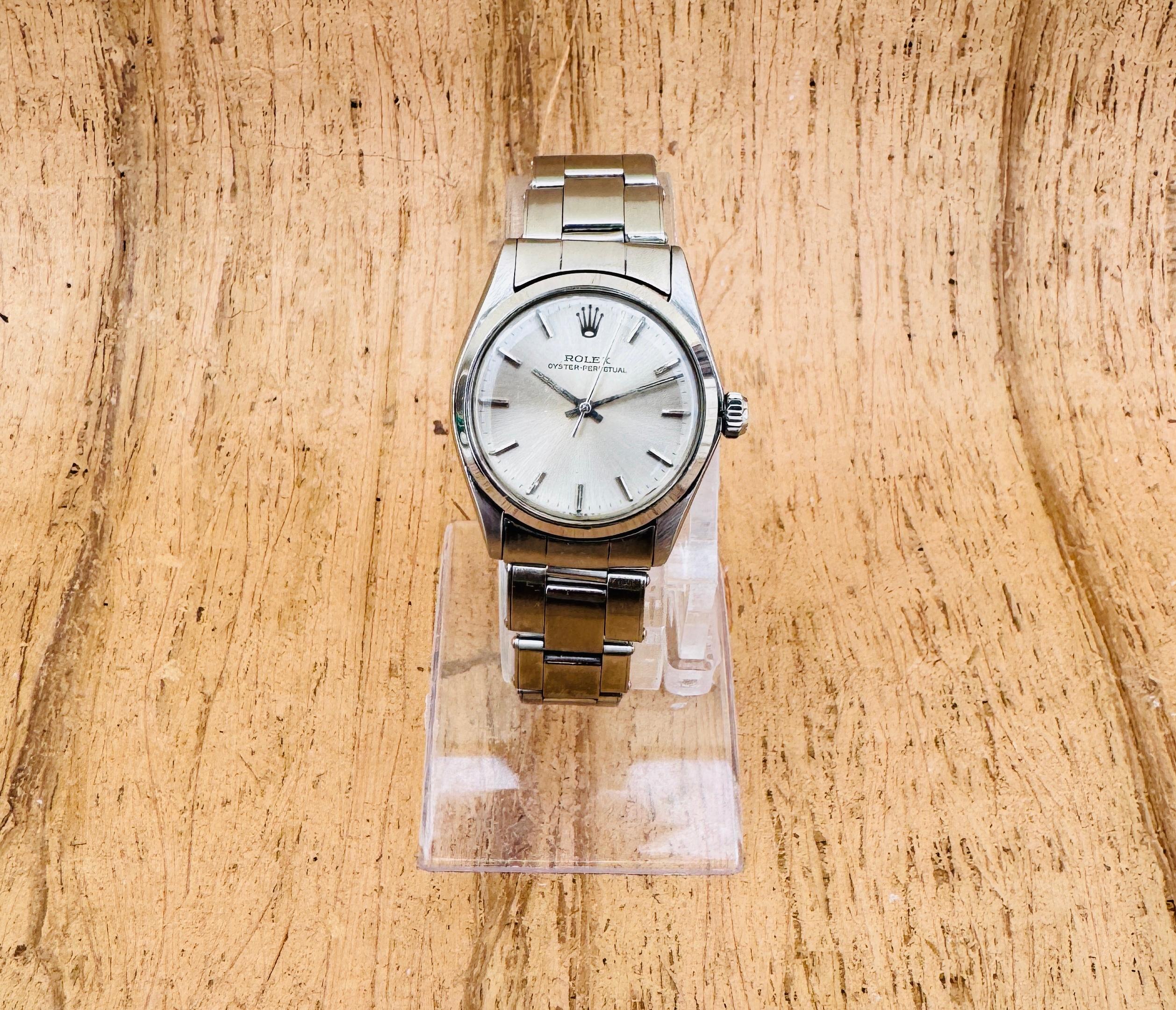 Rolex Oyster Perpetual 6549 Stainless Steel automatic watch In Good Condition For Sale In Toronto, CA