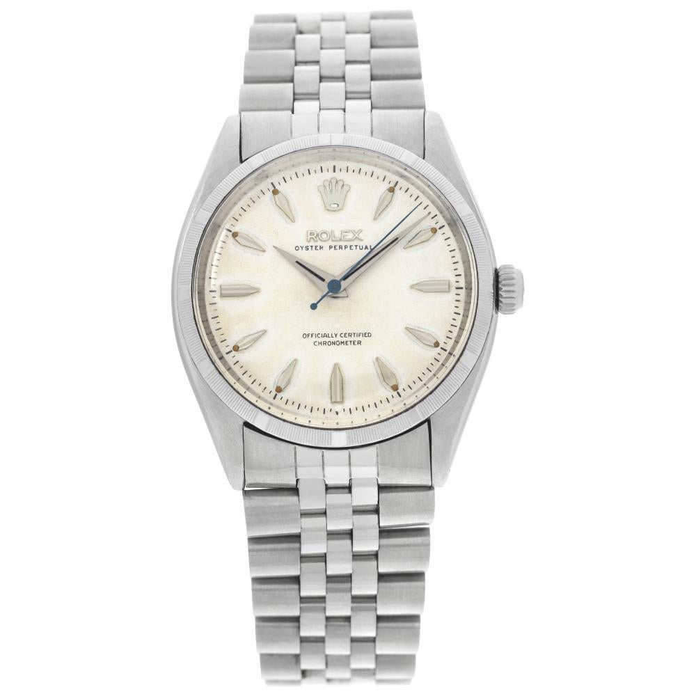 Rolex Oyster Perpetual 6565 Stainless Steel w/ a Ivory dial 34mm Automatic watch