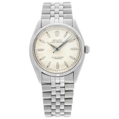 Vintage Rolex Oyster Perpetual 6565 Stainless Steel w/ a Ivory dial 34mm Automatic watch