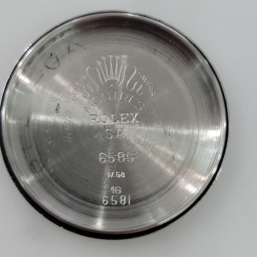Rolex Oyster Perpetual 6581 34mm Mens 14k SS Rare 1960s Vintage Automatic RA665B en vente 8