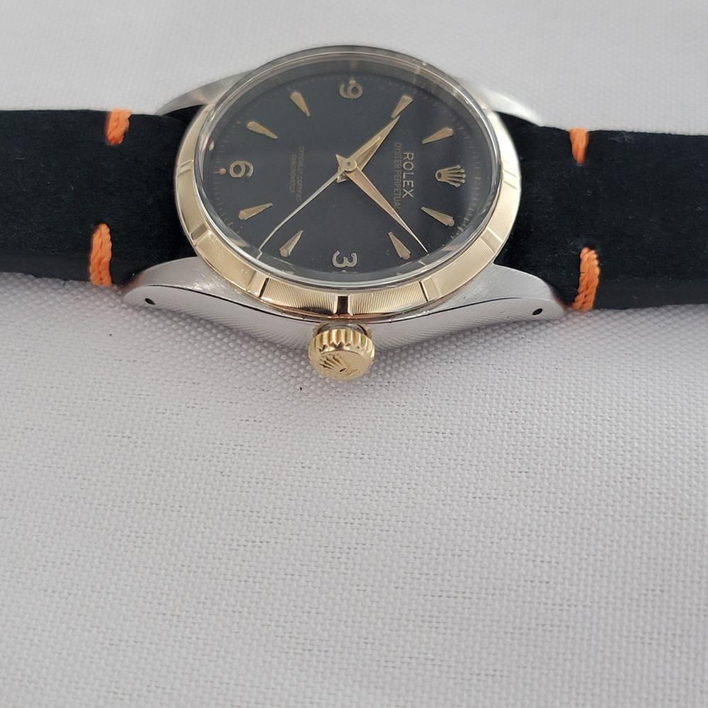 Rolex Oyster Perpetual 6581 34mm Mens 14k SS Rare 1960s Vintage Automatic RA665B en vente 1