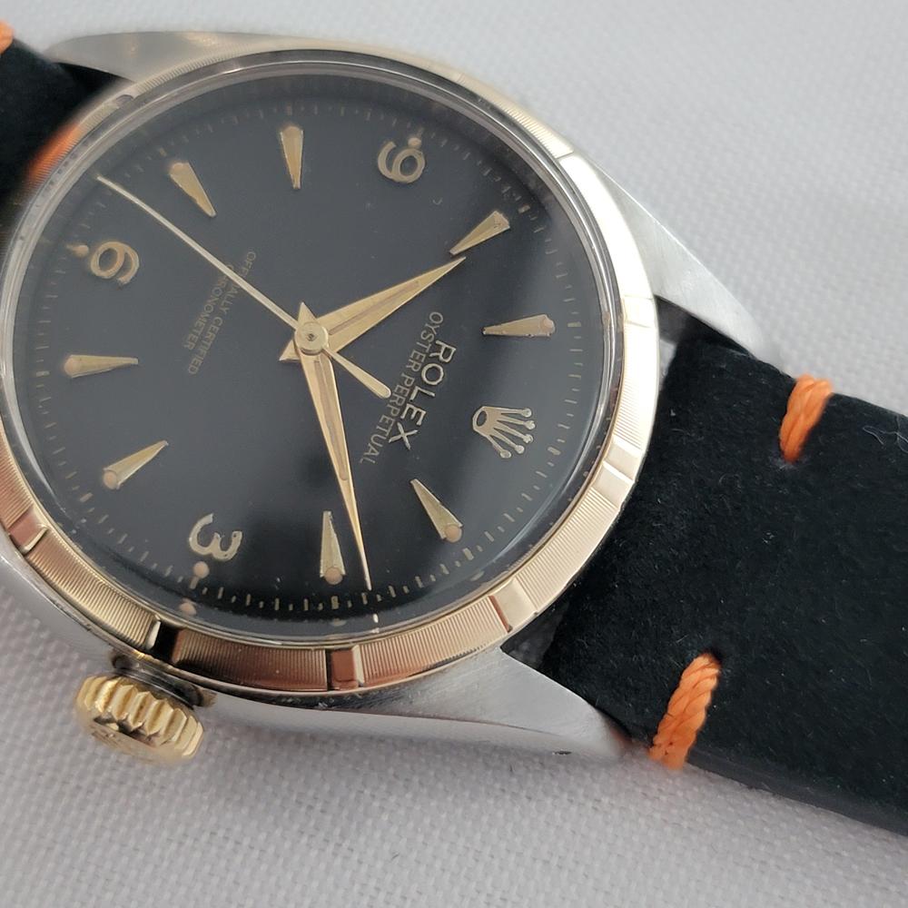 Rolex Oyster Perpetual 6581 34mm Mens 14k SS Rare 1960s Vintage Automatic RA665B en vente 2