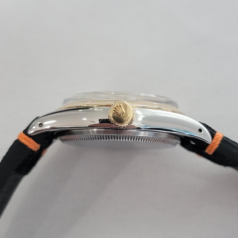 Rolex Oyster Perpetual 6581 34mm Mens 14k SS Rare 1960s Vintage Automatic RA665B en vente 5