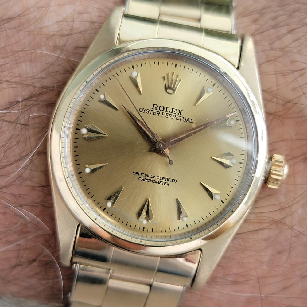 Rolex Oyster Perpetual 6634 34mm Gold Capped Menss 1950s Automatic RA673 en venta 9