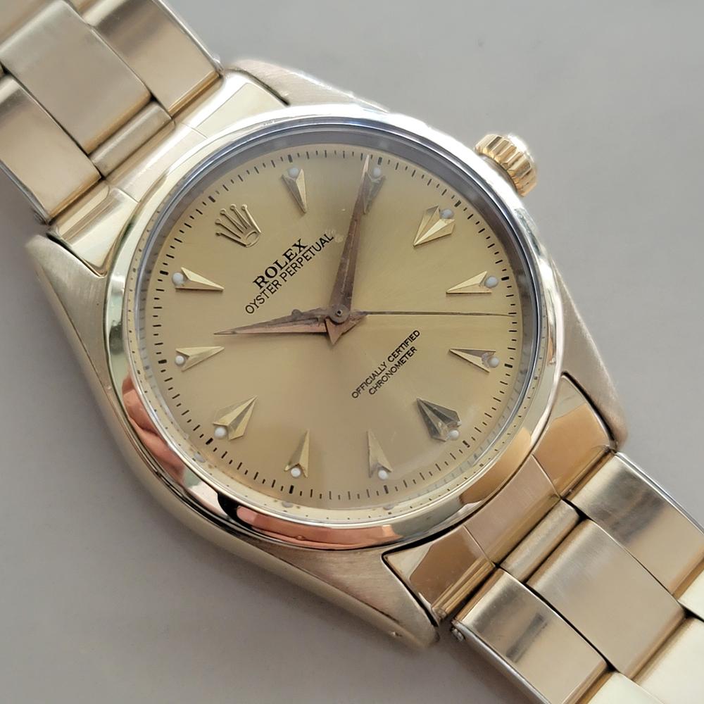Rolex Oyster Perpetual 6634 34mm Gold Capped Menss 1950s Automatic RA673 Contemporáneo en venta