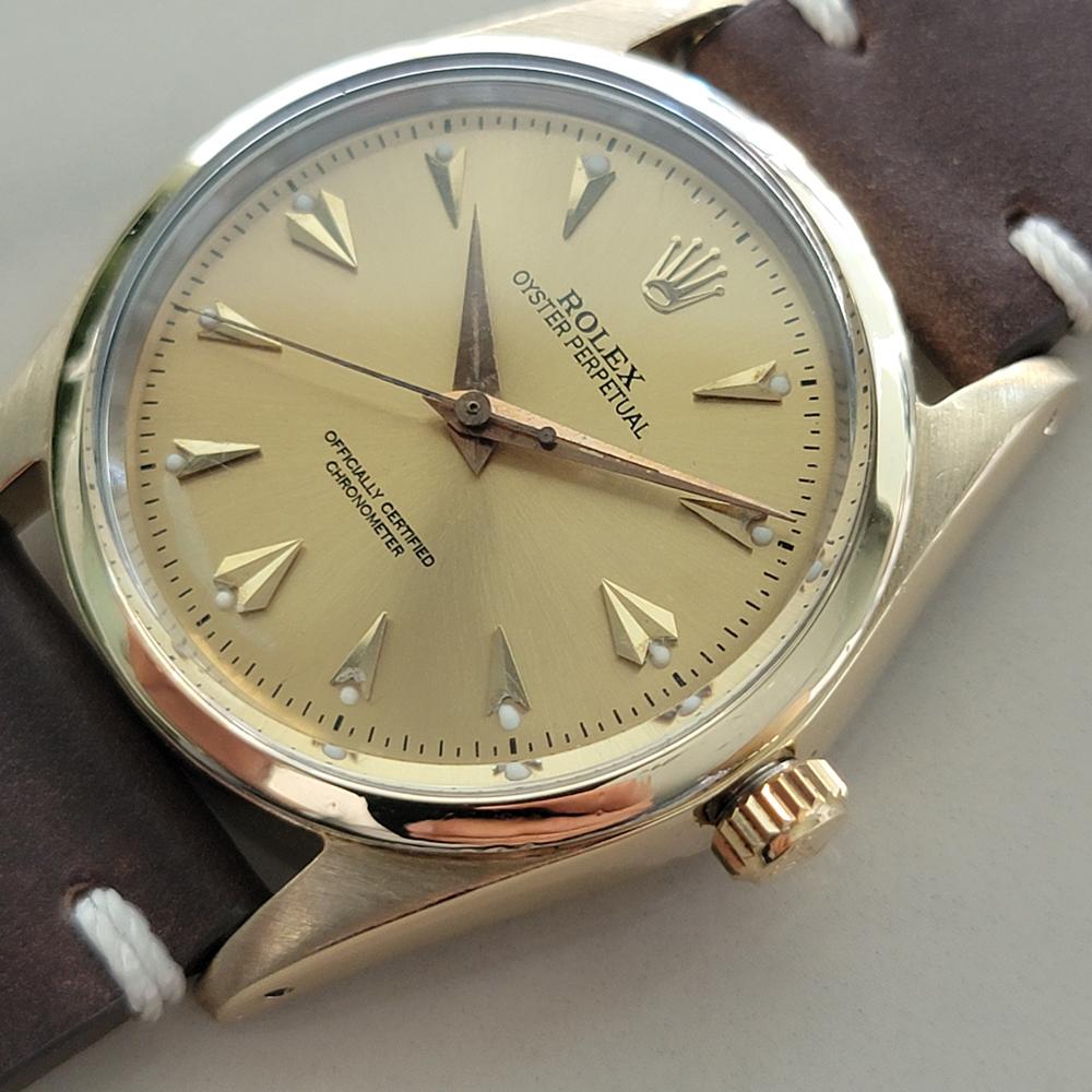 Contemporaneo Rolex Oyster Perpetual 6634 34mm con cappuccio d'oro Uomo 1950 automatico CAP673 in vendita