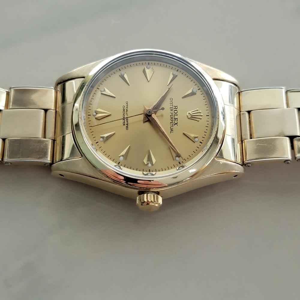 De los hombres Rolex Oyster Perpetual 6634 34mm Gold Capped Menss 1950s Automatic RA673 en venta