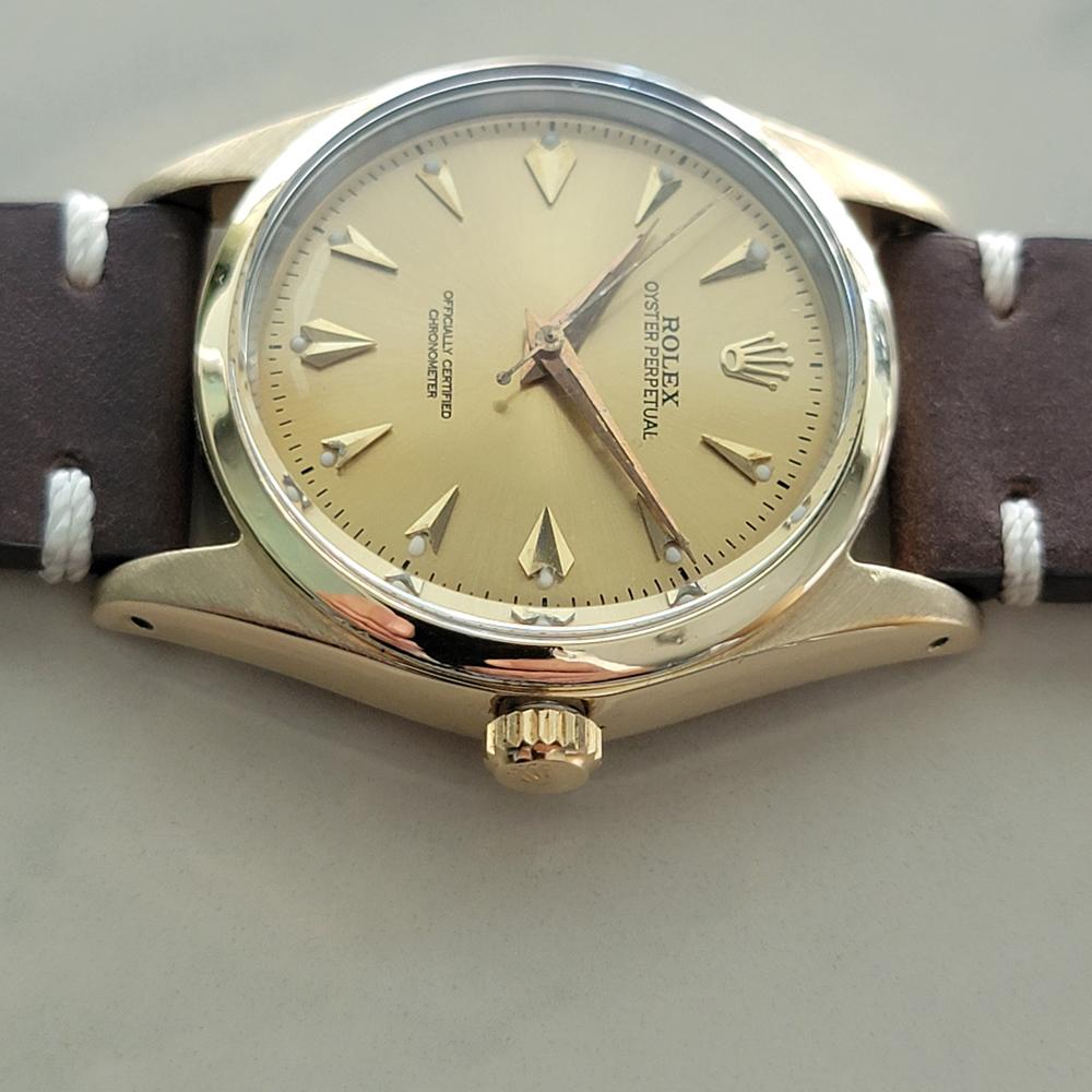 Rolex Oyster Perpetual 6634 34mm con cappuccio d'oro Uomo 1950 automatico CAP673 in vendita 2