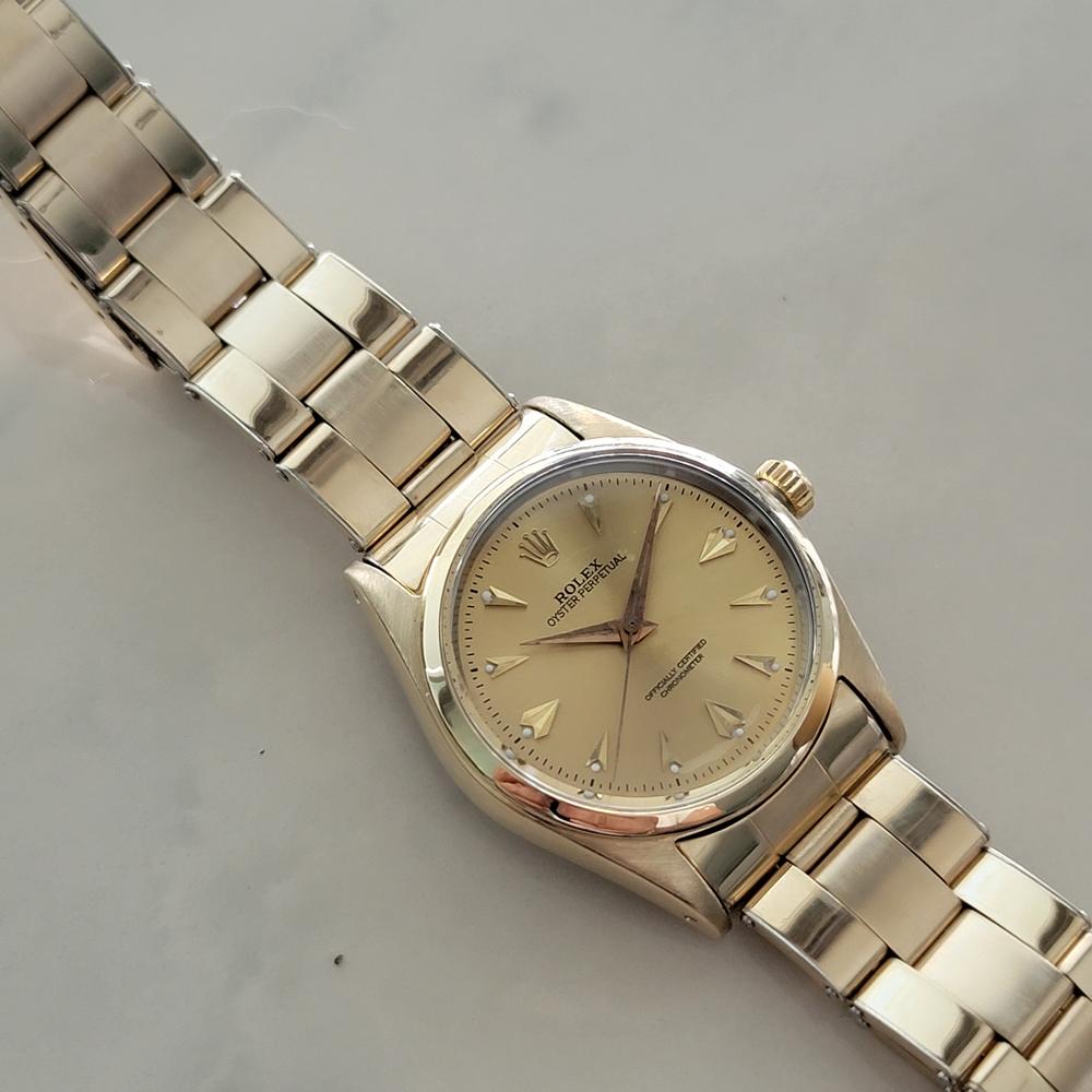 Rolex Oyster Perpetual 6634 34mm Gold Capped Menss 1950s Automatic RA673 en venta 2