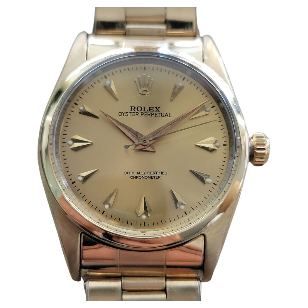 Rolex Oyster Perpetual 6634 34mm con cappuccio d
oro Uomo 1950 automatico CAP673