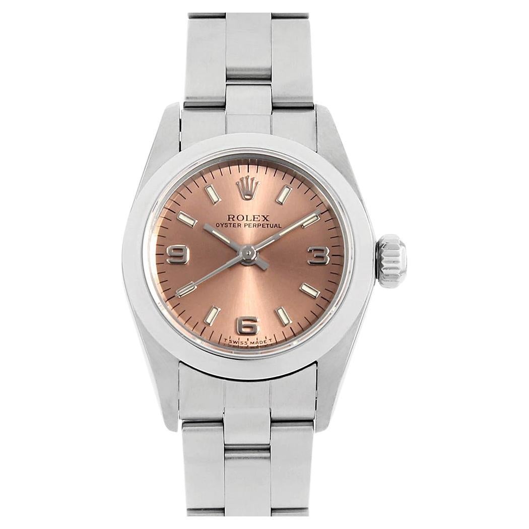 Rolex Oyster Perpetual 67180, Pink 369 Dial - Elegant Used Ladies Watch U No.