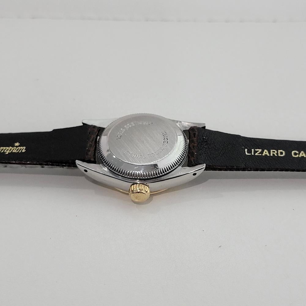 Rolex Oyster Perpetual 67193 18k 25mm Gold SS Lady Automatic 1980s Luxury RA457 For Sale 6