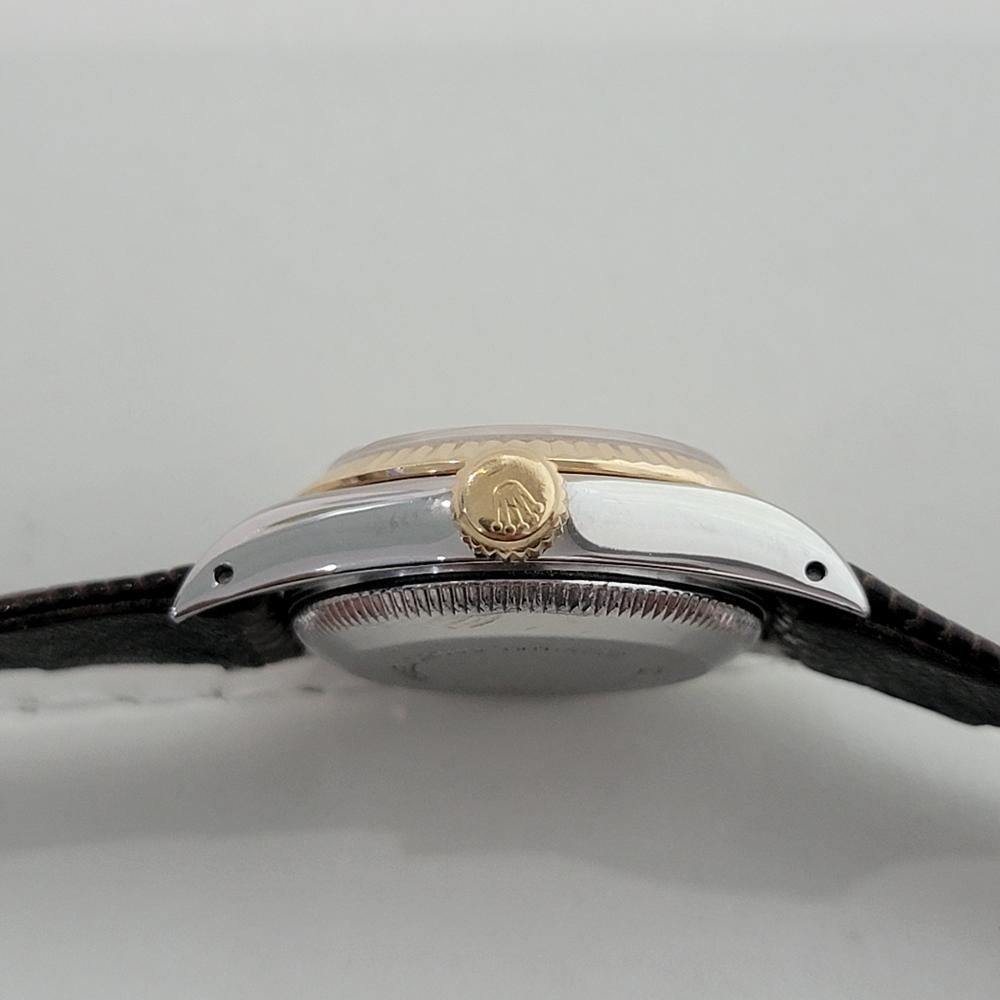 Rolex Oyster Perpetual 67193 18k 25mm Gold SS Lady Automatic 1980s Luxury RA457 For Sale 5