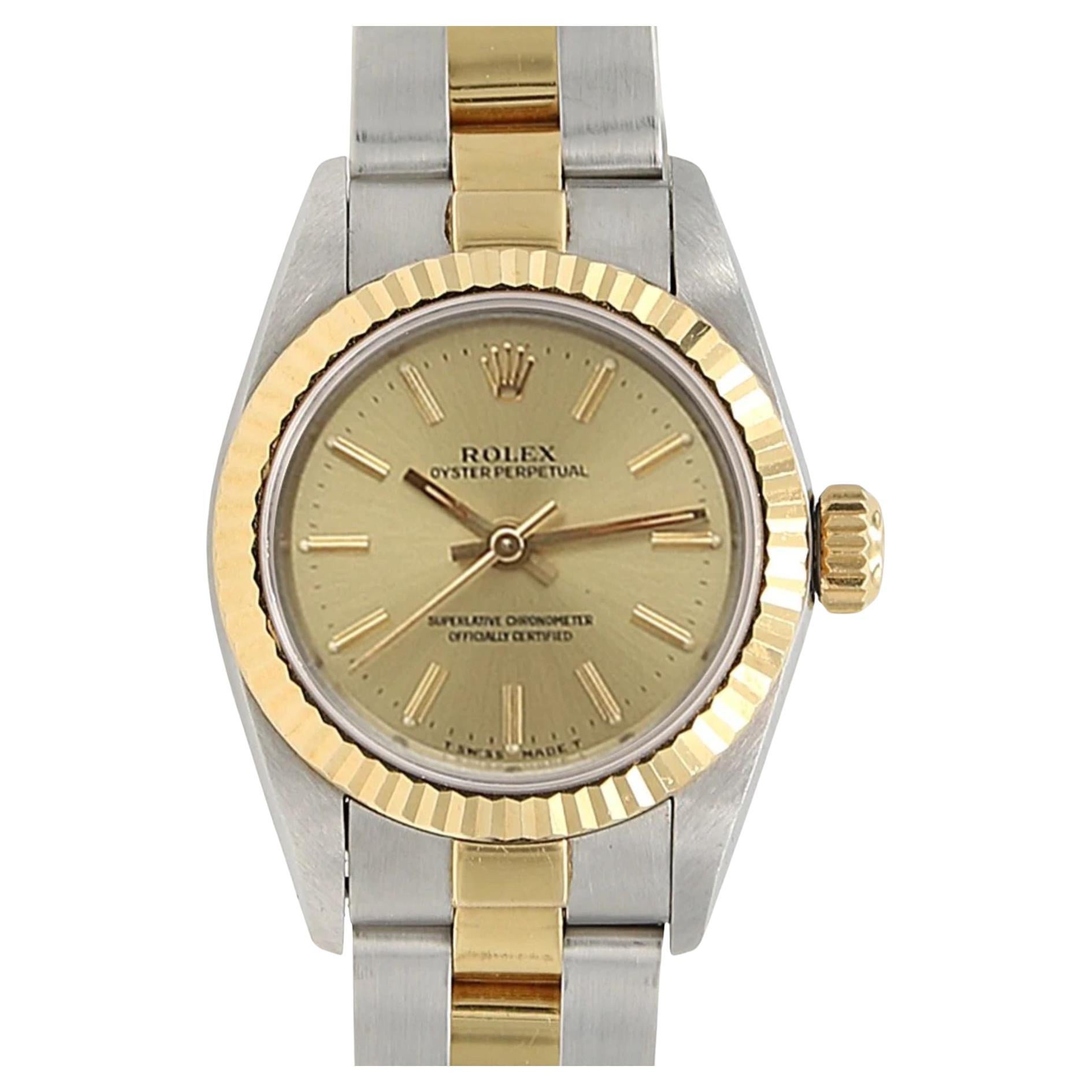 Rolex Oyster Perpetual 67193 Lady - Champagne Dial, Steel/Gold, Oyster Bracelet