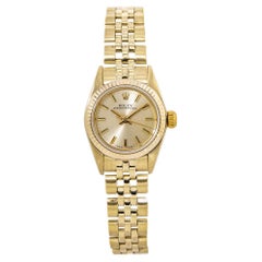Rolex Oyster Perpetual 67197 18kt Gelbgold Jubiläums-Damenuhr