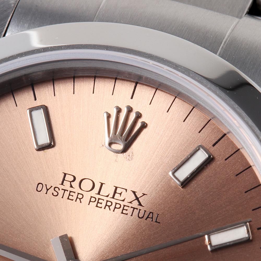 Rolex Oyster Perpetual 67480 Unisex Watch - Pink 369, White Bar, U Series 5