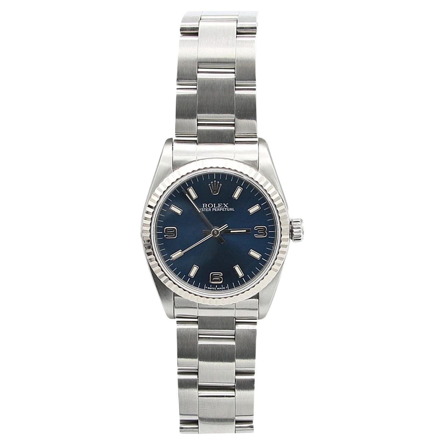Rolex Oyster Perpetual 67514 - Blue Dial & Oyster Bracelet - Elegant Watch