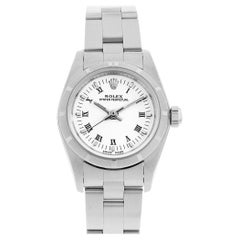 Rolex Oyster Perpetual 76030, White Center Rome Dial - Elegant Vintage Ladies Watch