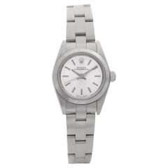 Rolex Oyster Perpetual 76080 Automatic Watch Stainless Steel Silver Dial