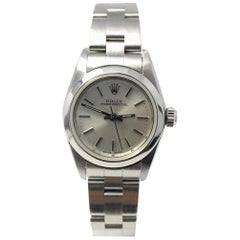 Rolex Oyster Perpetual 76080 with Band and Silver Dial Certified Pre-Owned