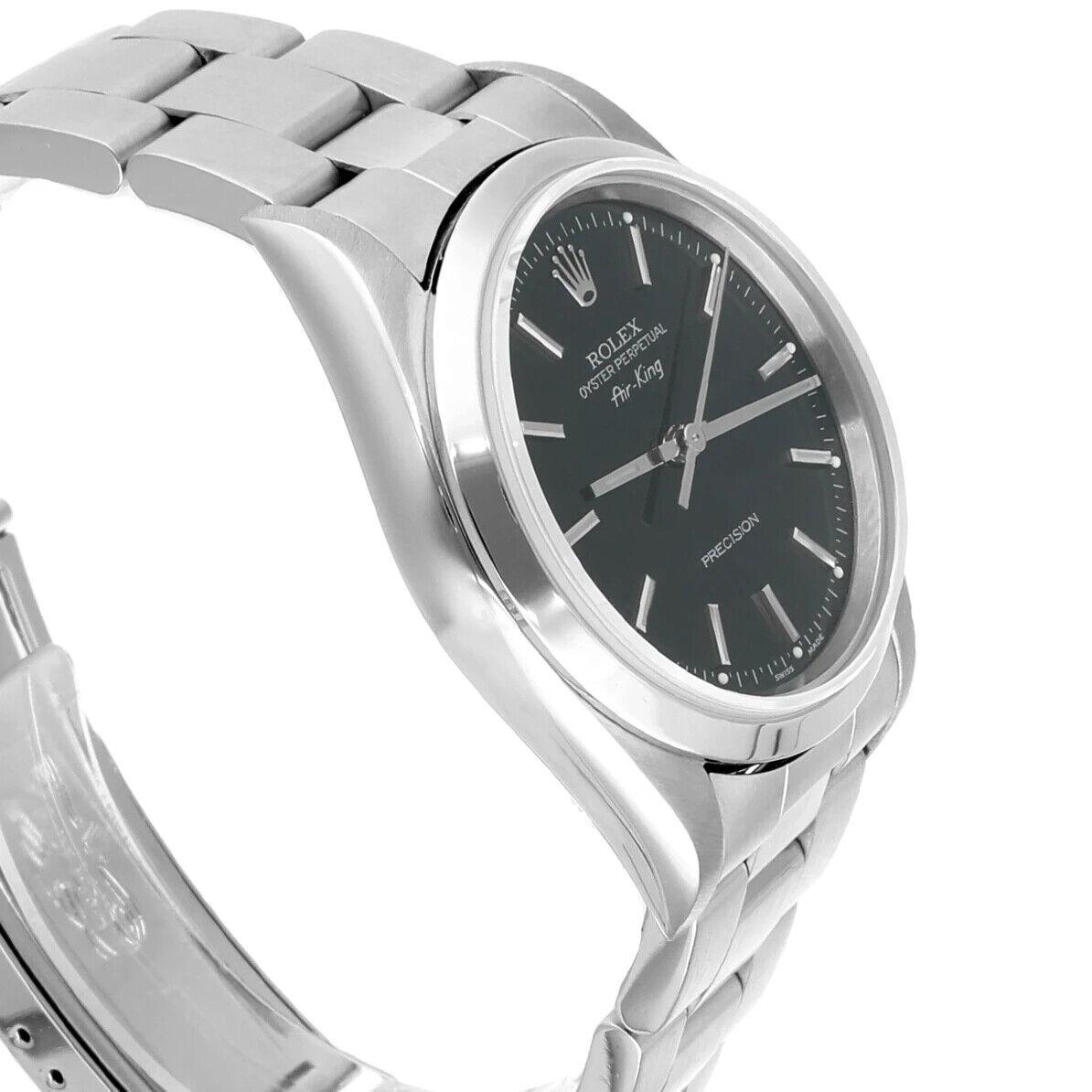 Montre Rolex Oyster Perpetual Air-King 34mm Black Stainless Steel Oyster 14000 en vente 1