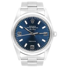 Rolex Oyster Perpetual Air-King 34mm Blue Stainless Steel Oyster Watch 14000