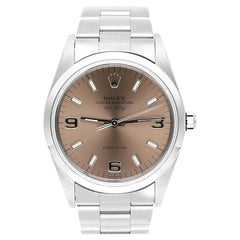 Rolex Oyster Perpetual Air-King 34mm Salmon Stainless Steel Oyster Watch 14000