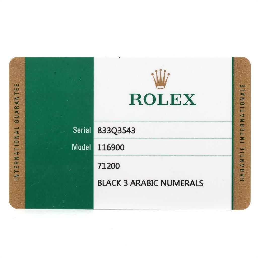 Rolex Oyster Perpetual Air King Black Dial Steel Watch 116900 Box Card For Sale 7