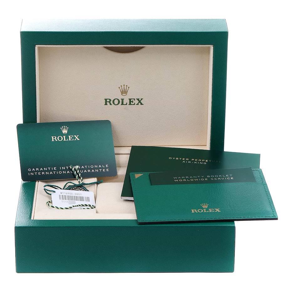 Rolex Oyster Perpetual Air King Black Dial Steel Watch 116900 Box Card 8