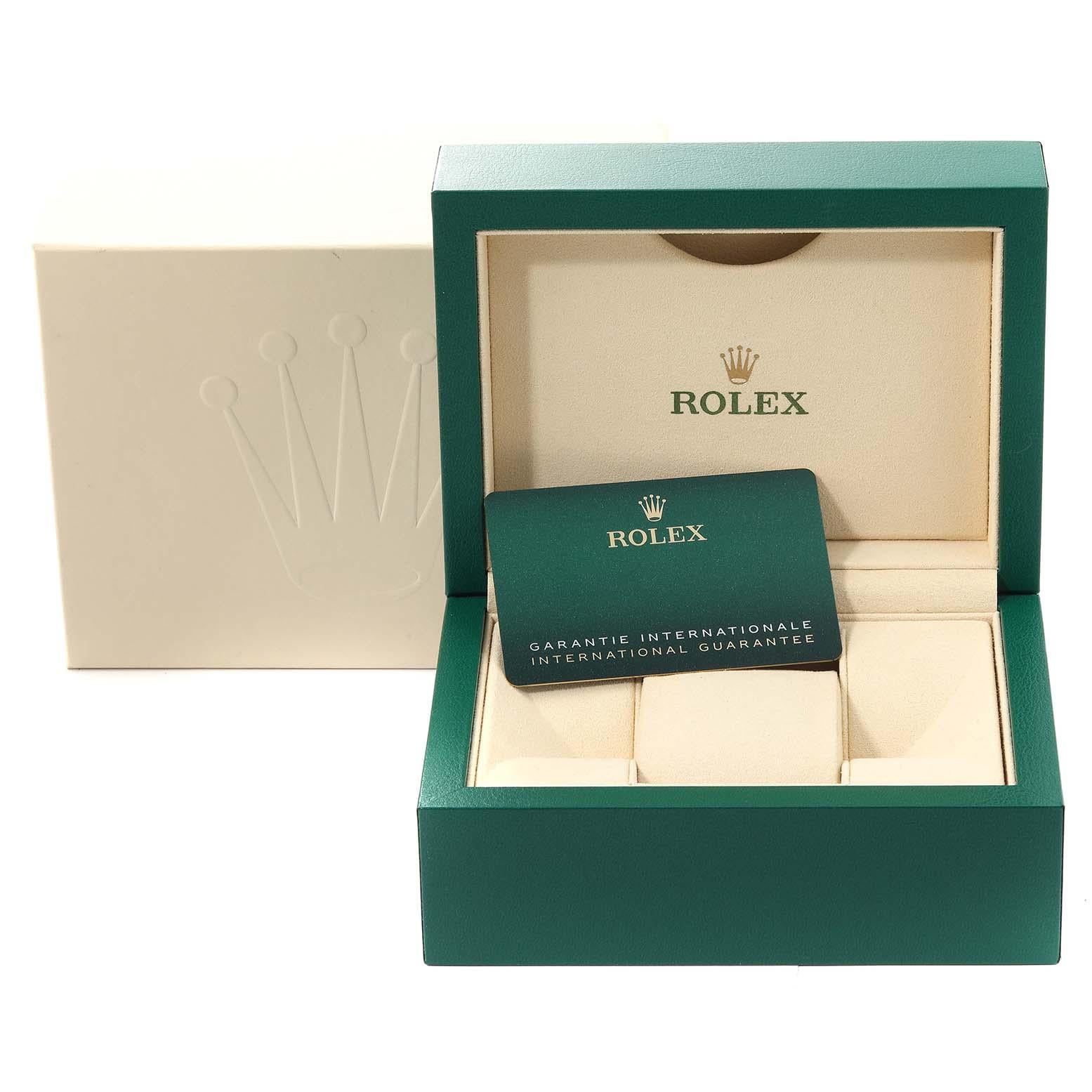 Montre Rolex Oyster Perpetual Air King vert acier à main pour hommes 116900 Boîte Card 6