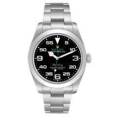 Montre Rolex Oyster Perpetual Air King vert acier à main pour hommes 116900 Boîte Card