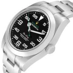 Montre Rolex Oyster Perpetual Air King vert acier à main pour hommes 116900 Boîte Card