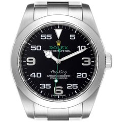 Rolex Oyster Perpetual Air King Grüne Stahl-Herrenuhr 116900 Box Card