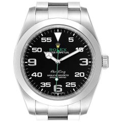 Rolex Oyster Perpetual Air King Green Hand Steel Men’s Watch 116900