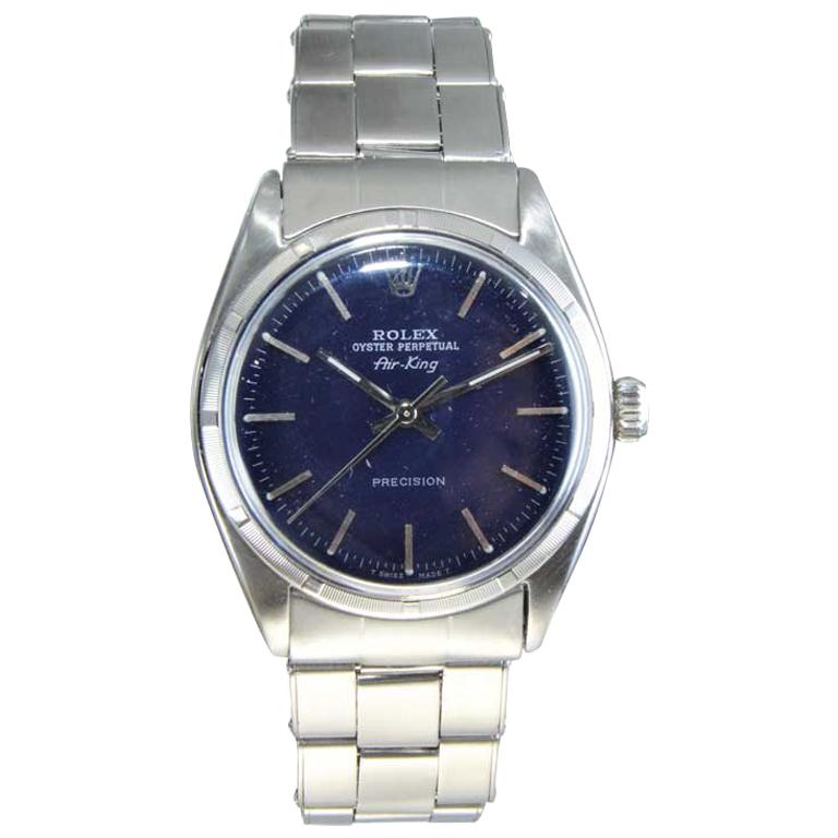 Rolex Oyster Perpetual Air King Ref 1003 Custom Blue Dial, Early 1960's