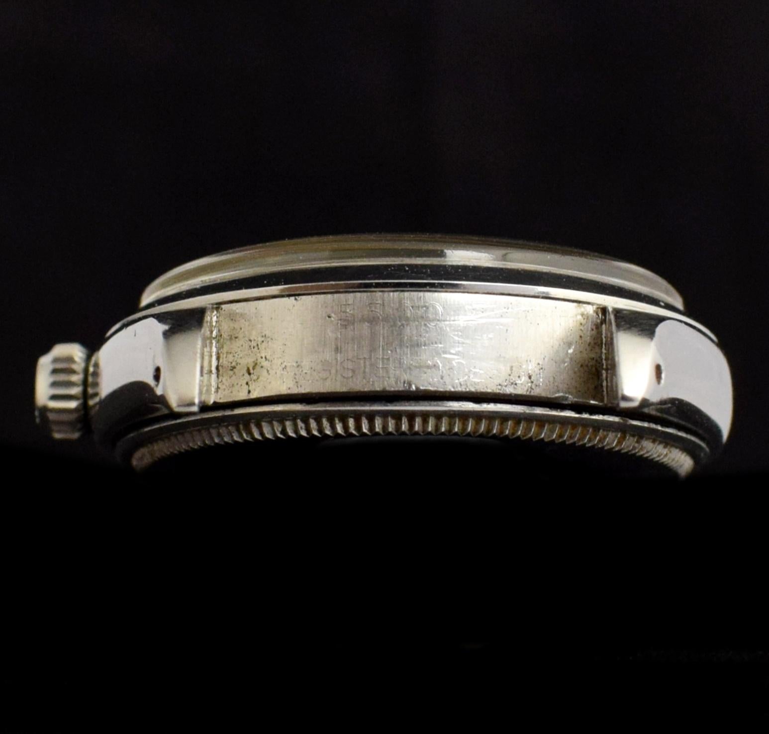Rolex Oyster Perpetual Air-King Silver Dial 5500 Steel Automatic Watch 1961 In Good Condition In Central & Western District, HK