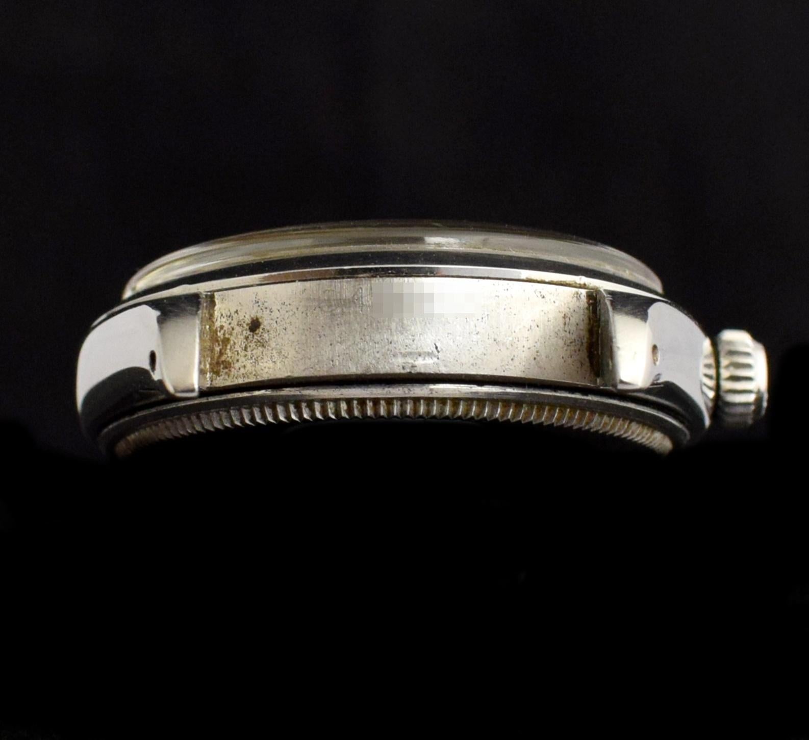 Women's or Men's Rolex Oyster Perpetual Air-King Silver Dial 5500 Steel Automatic Watch 1961