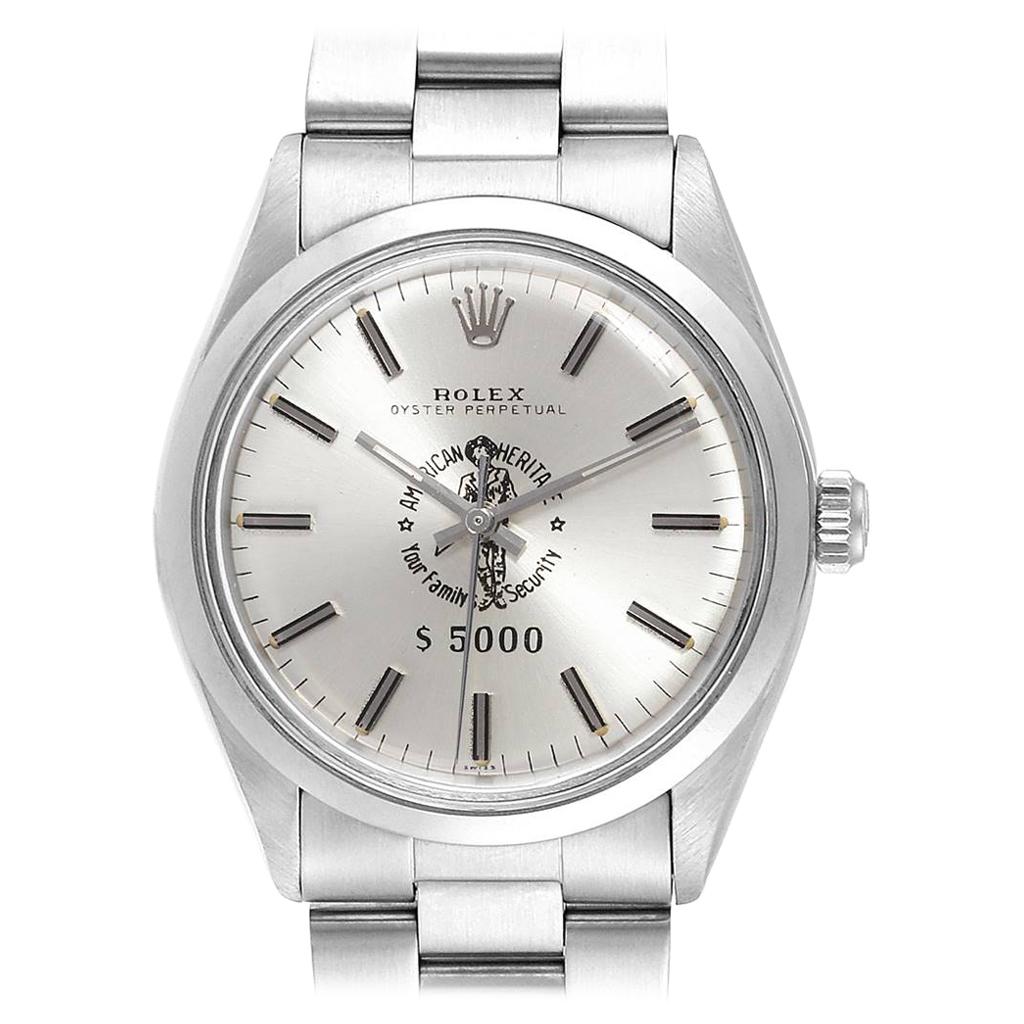 Rolex Oyster Perpetual American Heritage Logo Vintage Men's Watch 1002