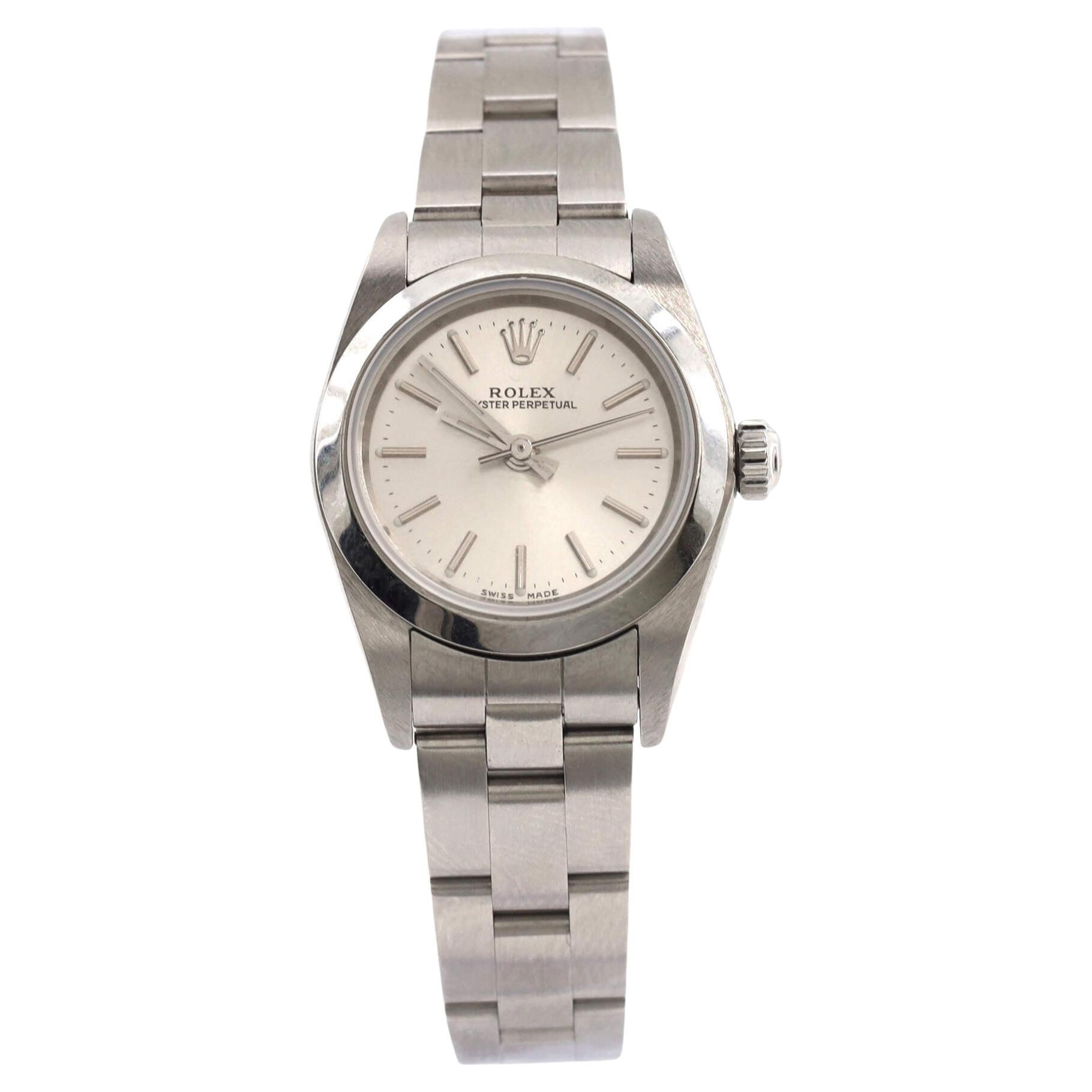 Rolex Oyster Perpetual Automatic Watch Stainless Steel 26 For Sale