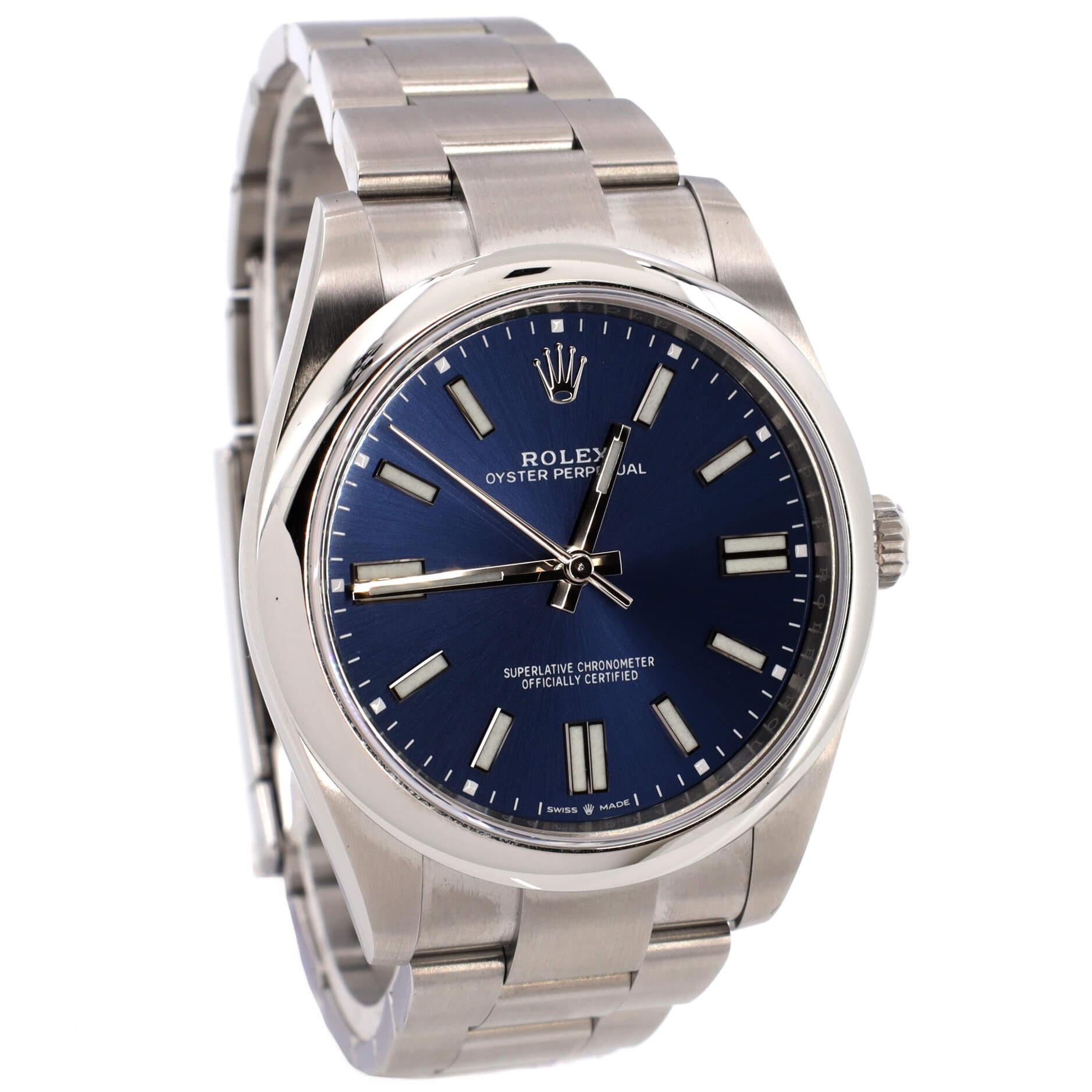 Rolex Oyster Perpetual Automatic Watch Stainless Steel 41 In Good Condition In New York, NY