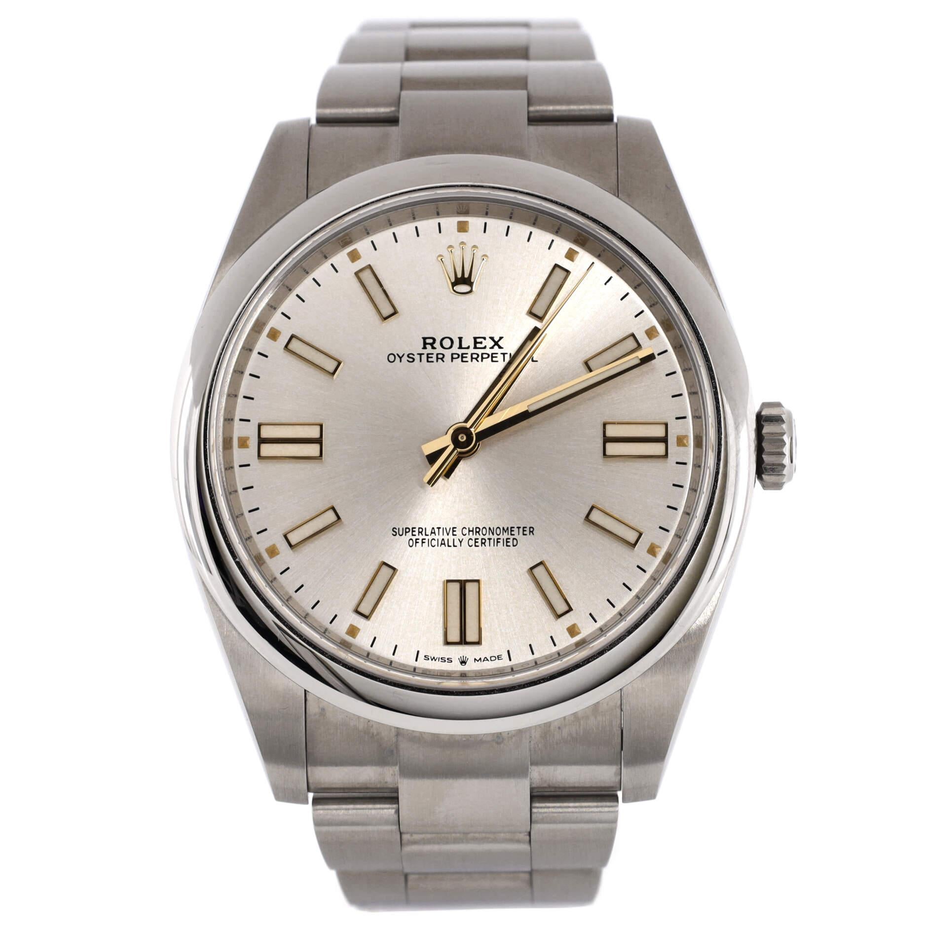 Rolex Oyster Perpetual Montre automatique en acier inoxydable 41