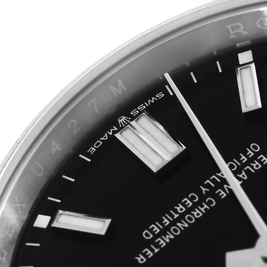 Men's Rolex Oyster Perpetual Black Dial Steel Mens Watch 126000 Unworn For Sale