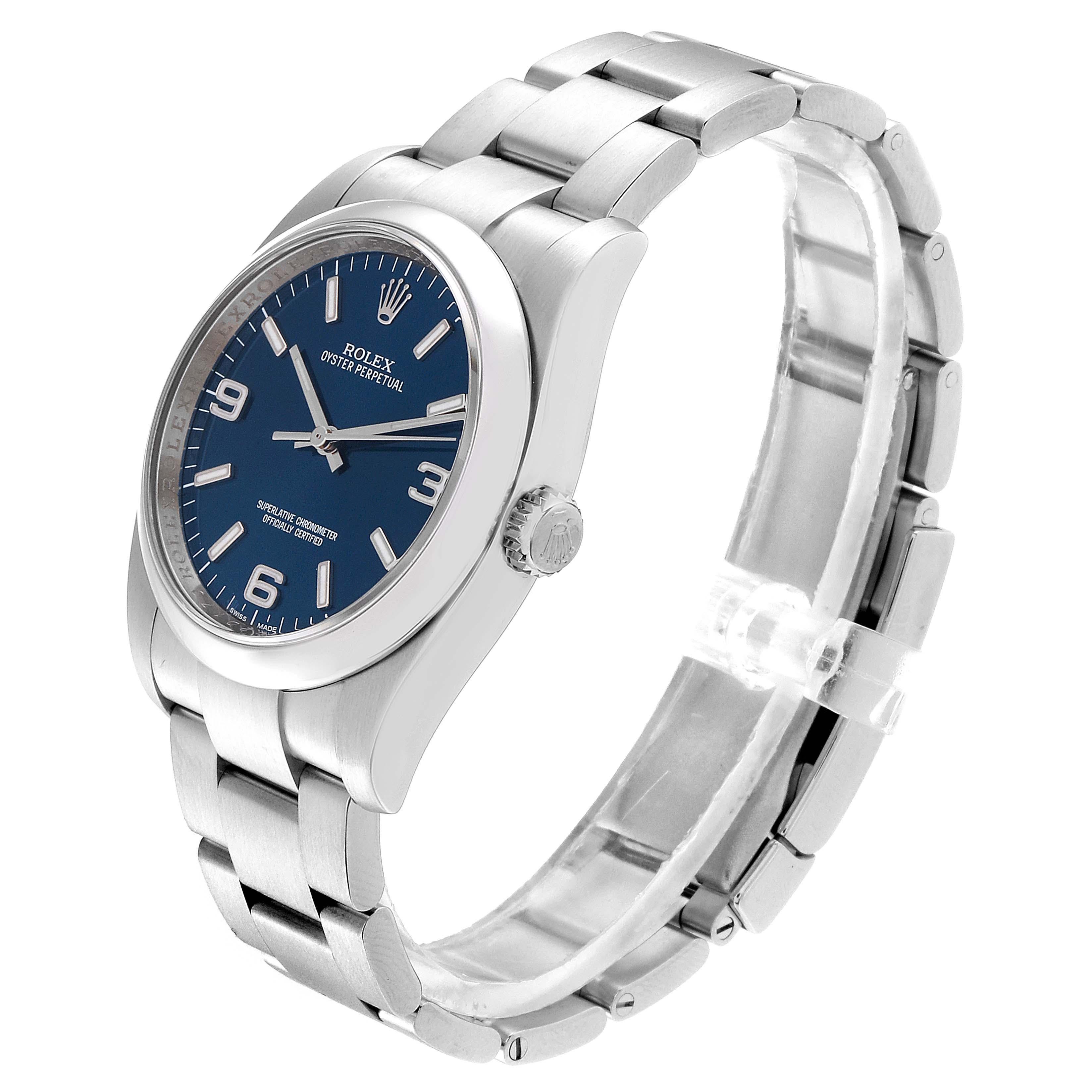 Men's Rolex Oyster Perpetual Blue Dial Oyster Bracelet Men’s Watch 116000 For Sale