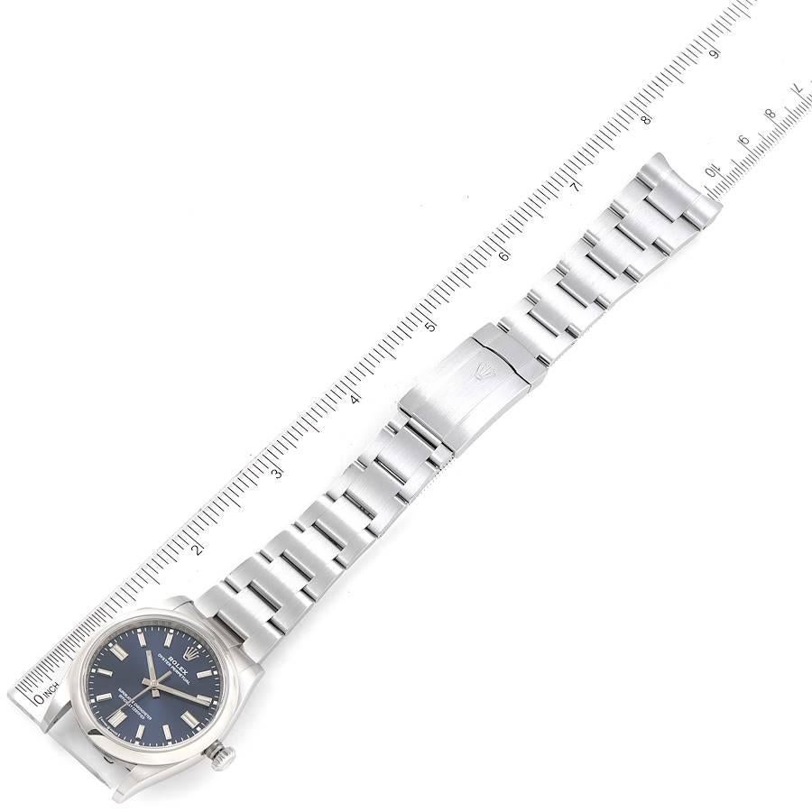 Rolex Oyster Perpetual Blue Dial Steel Mens Watch 126000 Unworn For Sale 6