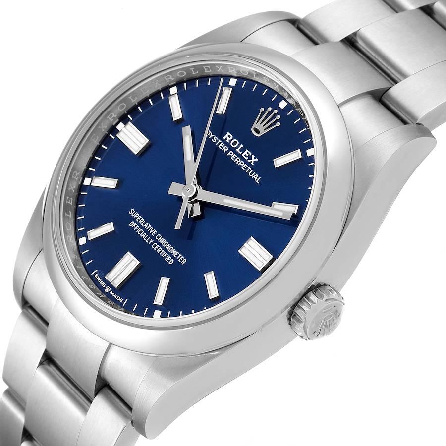 Rolex Oyster Perpetual Blue Dial Steel Men's Watch 126000 Unworn 1