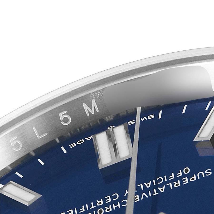 Rolex Oyster Perpetual Blue Dial Steel Men's Watch 126000 Unworn 2