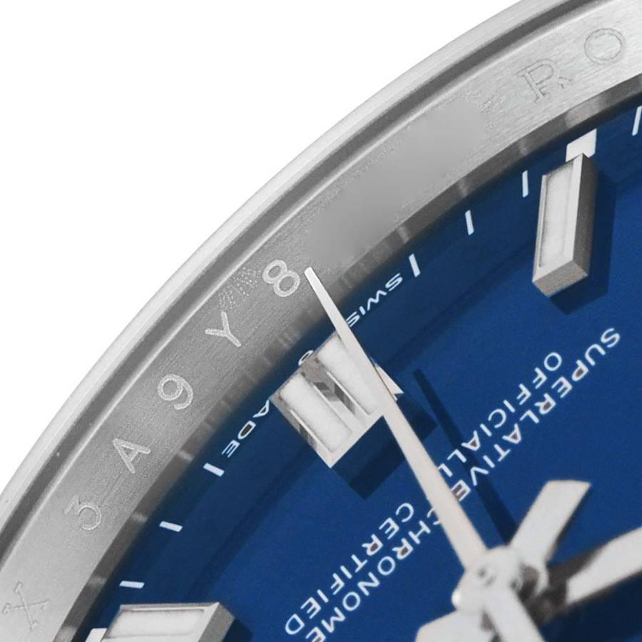 Rolex Oyster Perpetual Blue Dial Steel Mens Watch 126000 Unworn For Sale 2