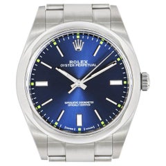 Rolex Oyster Perpetual Blue Dial Watch 114300